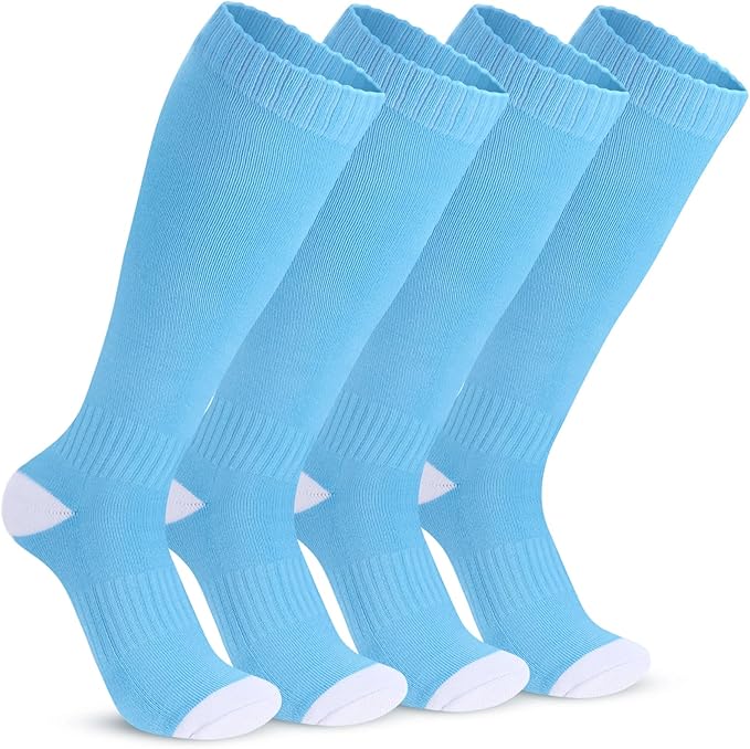 Haysandy 2 Pairs Baseball Softball Socks Athletic Soccer Football Sports Socks Over the Calf for Adult Men Women