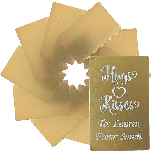 Metal Engraving Blanks for Etching w/Silhouette Cameo 4 Pro Plus, Brother Scan by ZoomPrecision