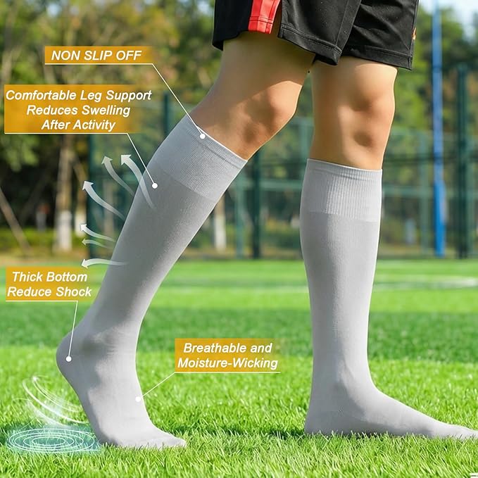 XZQTIVE Baseball Softball Socks and Baseball Softball Belt Combo Set Knee-High Soccer Socks for Kids Youth Adult
