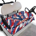 Golf Cart Seat Covers, Universal Golf Cart Seat Towel Blanket with 4 Front Pockets & Nonskid Bottom Fits for Club Car 2 Person Seats Golf Carts