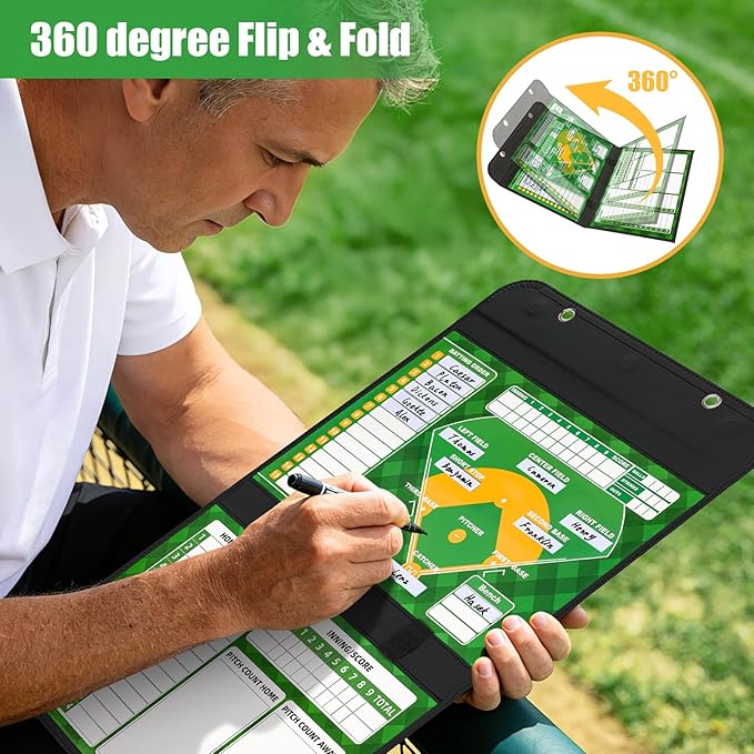 AOLEBA Baseball Lineup Board for Dugout,Dry Erase Magnetic Metal Baseball Clipboard for Coaches