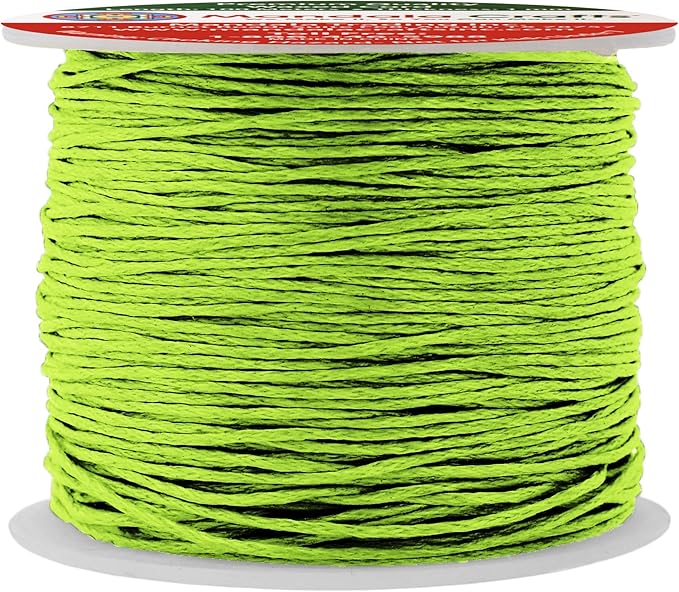 Mandala Crafts 1mm 109 Yards Yellow Green Cotton Waxed Cord by MandalaCrafts