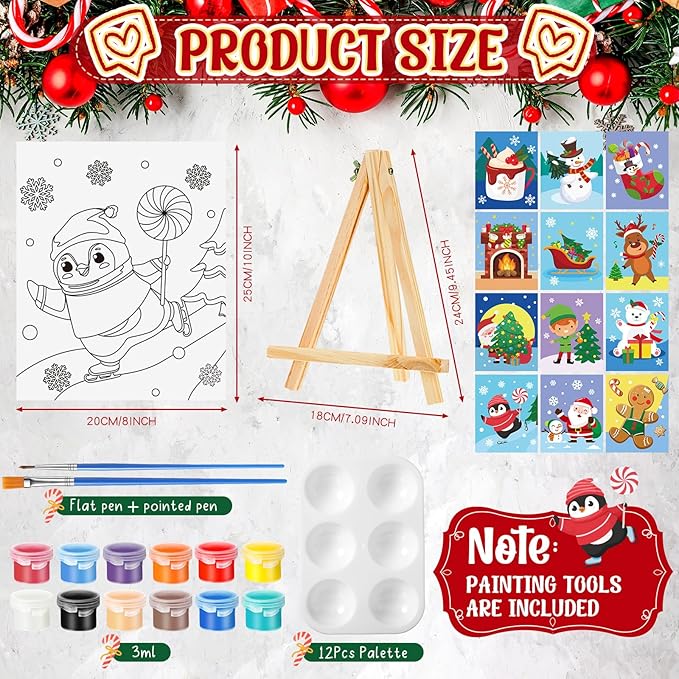 Zhanmai 12 Pack Pre Drawn Canvas - Image 2