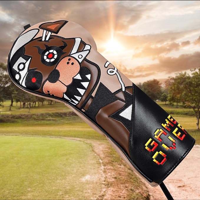 Big Crazy Golf Headcovers - Funny Golf Club Covers - Driver Headcover with Tour Grade PU Leather - Golf Driver Headcover, Waterproof Golf Head Covers, Soft Lining Golf Gift