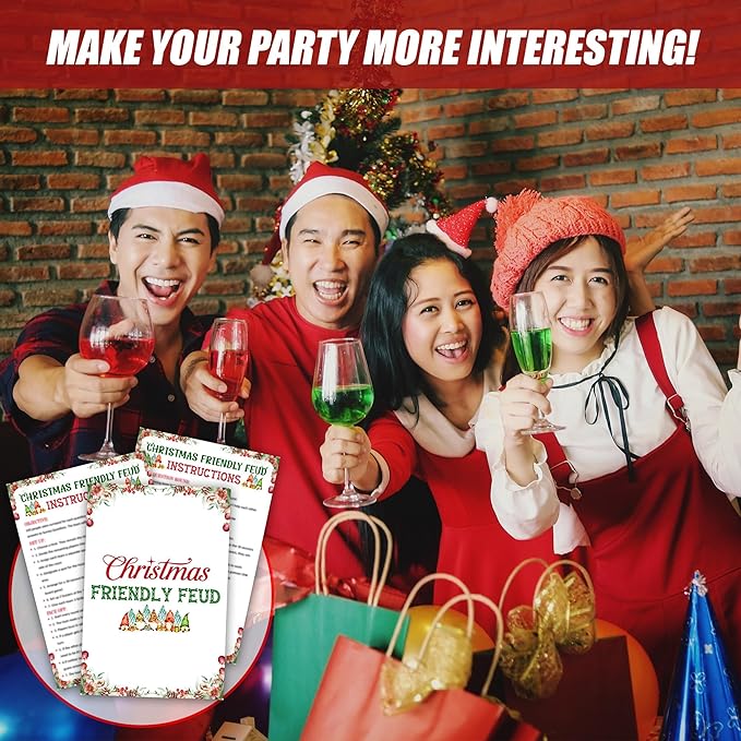 Christmas Friendly Feud Game, Funny Christmas Party Games, Friendly Feud Trivia - Image 5