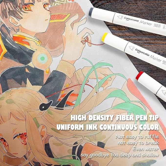 Back to School 24 Colors Alcohol Markers Set, Fine & Chisel Dual Tips Art Twin - Image 4