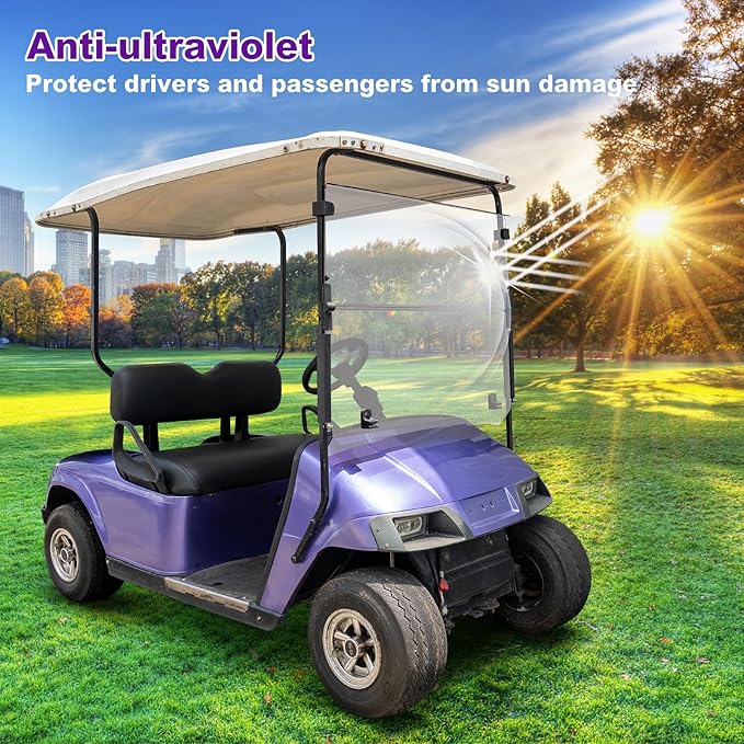 4.5mm Extra Thick Golf Cart Windshield for EZGO TXT 1995-2013 Models Gas and Electric, Acrylic, Transparent