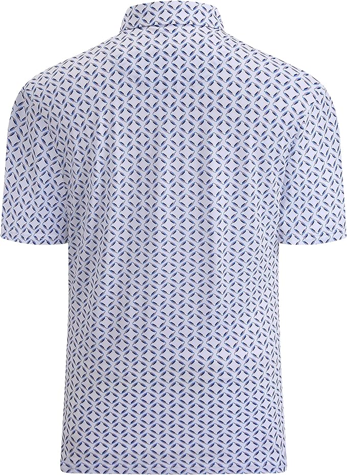 Damipow Premium Golf Shirts for Men Dry Fit Performance Polo Short Sleeve Collared Shirt
