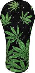 Black Marijuana Leaf | Golf Club Headcover | Driver Fairway Hybrid-Sold Separately | Handmade in USA by BeeJos