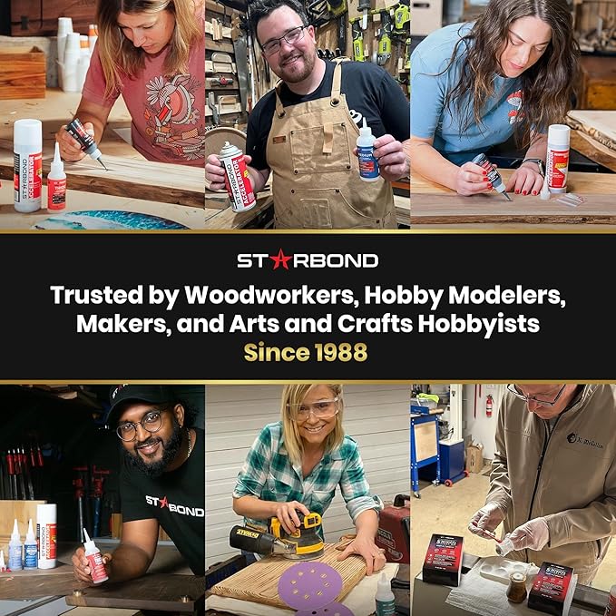STARBOND 2 oz. Dark Brown Medium-Thick CA Glue Knot Filler 500 CPS Viscosity - Image 5