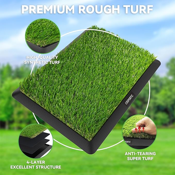 Golf Hitting Mat, Golf Training Mat for Swing Path Feedback Detection Batting,Extra Replaceable Golf Practice Mat, Golf Gifts for Men Women for Home Indoor Outdoor