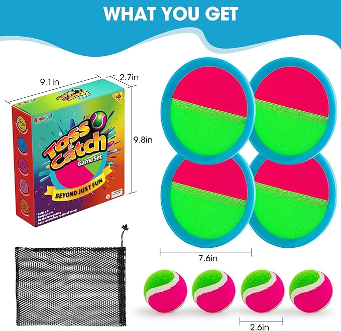 Ayeboovi Toss and Catch Ball Set Boys Toys Outdoor Toys Yard Games Outside - Image 6