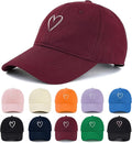 Zando 2026 Trendy Heart Baseball Caps for Women Men Girls Dad Adjustable Cute Cotton Trucker Hat for Casual Travel Sports