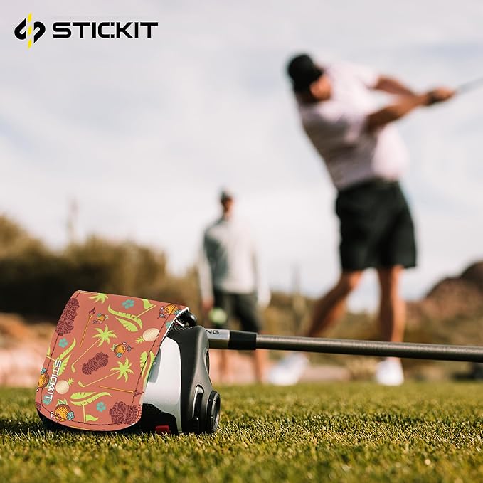 STICKIT Magnetic Rangefinder Strap | Strong Magnet Securely Holds to Golf Carts and Golf Clubs for Easy Access | Slim, Form Fitting, Size Adjustable
