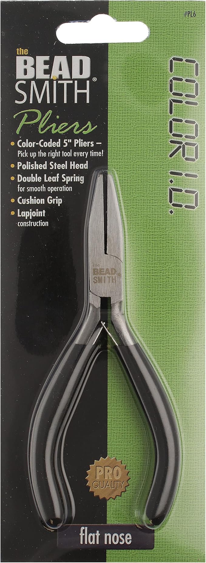The Beadsmith Color-ID Flat Nose Plier – 5 inches – Red Comfort Grip Handle – - Image 2