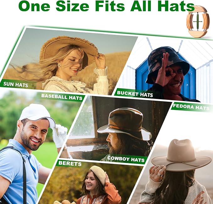 4 Way Hat Stretcher, Hat Stretcher for Fitted Hats, Heavy Duty Hats Shaper Extender w. Lever Wrench for Men All Kind of Caps
