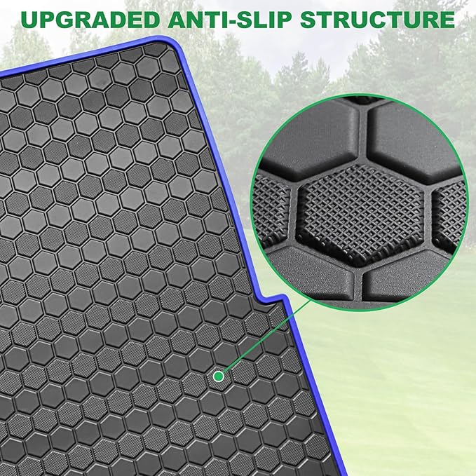 EZGO TXT Golf Cart Floor Mat, Upgraded Full Coverage Liner Mat Replacement Install Easily Thick Rubber Anti-Slip, Fit EZGO TXT (1994+), EX1 (2020), Valor, Cushman Workhorse&Express S4
