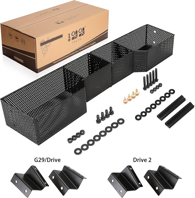 10L0L Golf Cart Front Basket for Yamaha G29/Drive & Drive 2, Dash Storage Box Metal Mesh Tray Organizer