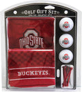 Team Golf NCAA Gift Set Embroidered Golf Towel, 3 Golf Balls, and 14 Golf Tees 2-3/4" Regulation, Tri-Fold Towel 16" x 22" & 100% Cotton