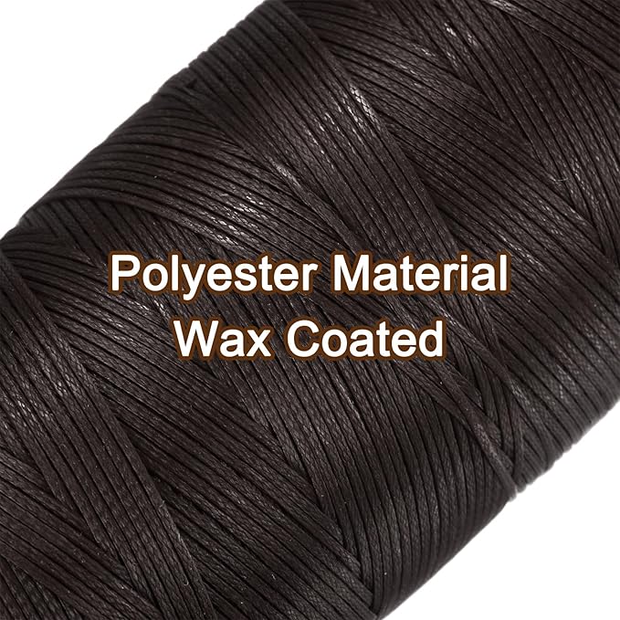 uxcell 150D 0.8mm Flat Waxed Thread 284 Yards Polyester Leather Sewing Waxed - Image 4