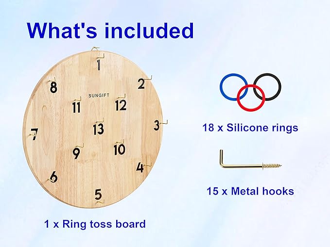 SUNGIFT Hook Ring Toss Game for Adults & Kids - Image 7