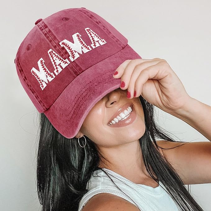Mama Trucker Hat Mothers Day Birthday Gifts for Mother Mom Mama Embroidered Adjustable Washable Baseball Cap