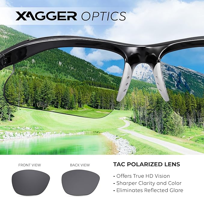 Xagger Kids Youth Polarized Sports Sunglasses for Boys Girls Baseball Softball Glasses TR90 Frame
