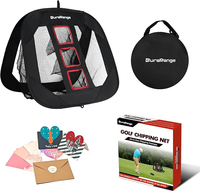 Pop-Up Golf Chipping Net - Ultimate Target Training Chip Aids for Precision & Distance, Outdoor | Indoor Practice, Golfer Gift