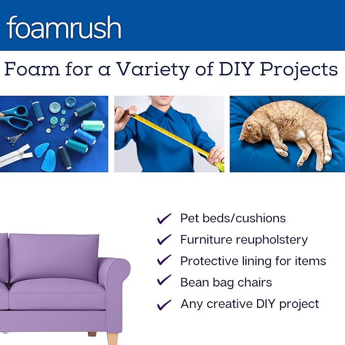 FoamRush 11" x 24" x 24" Gel Memory Foam Bench Cushion Replacement Medium Firm - Image 6