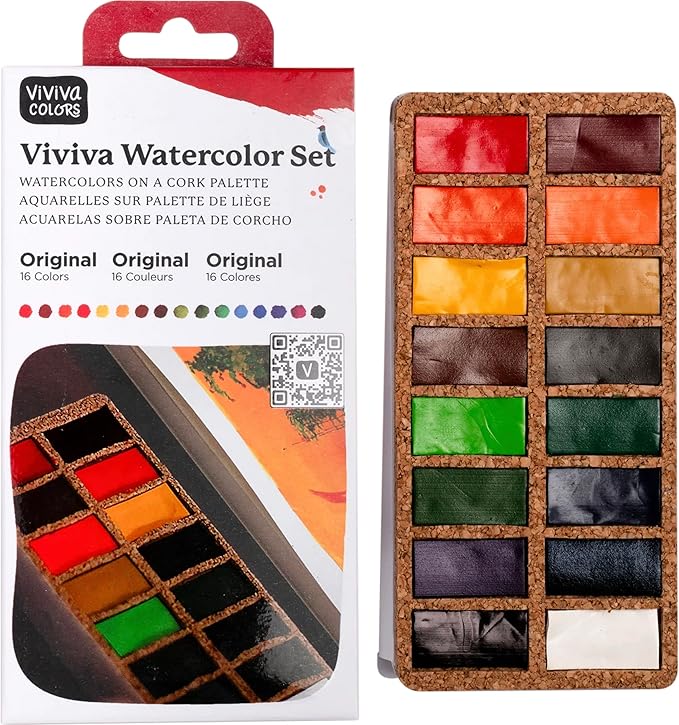 Viviva Colors Travel Watercolor Paint Set by VivivaColors