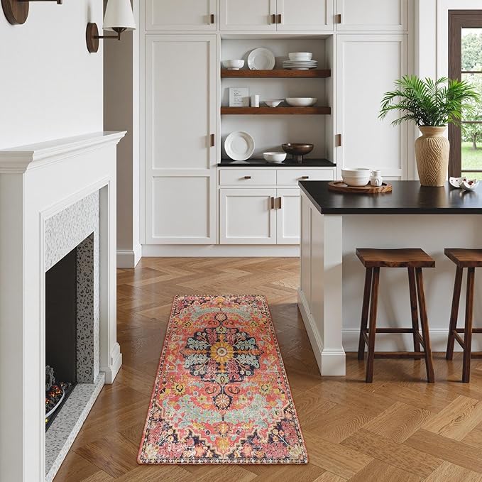Lahome Bohemian Floral Medallion Runner Rug - Image 3