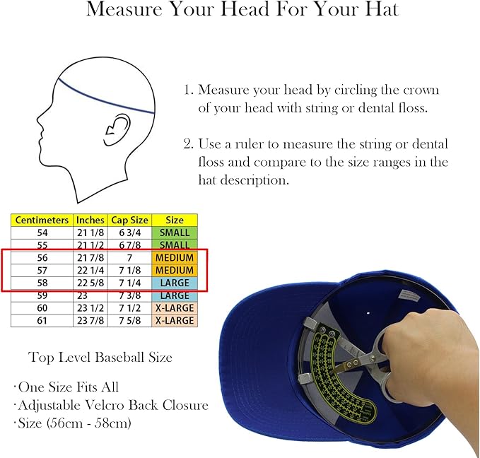 Top Level Baseball Cap Men Women - Classic Adjustable Plain Hat