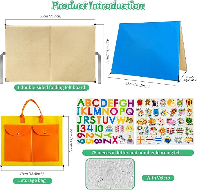 Foldable, Freestanding Felt Flannel Board Set - Image 2
