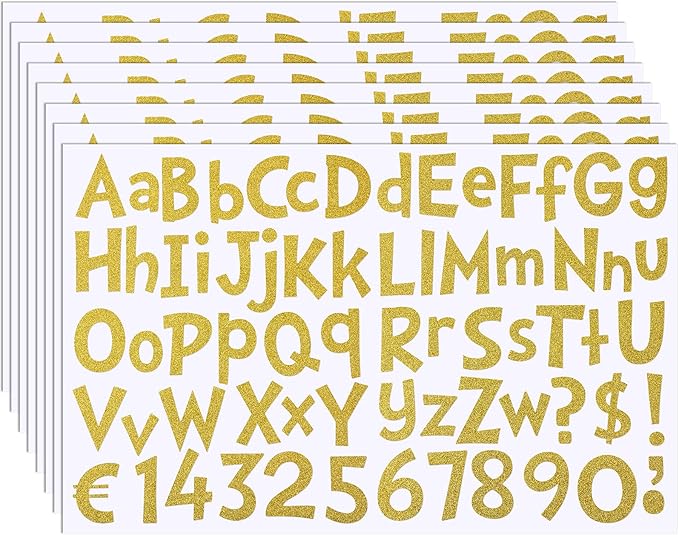 TaoBary 544 Pcs 2 Inch 16 Sheets Large Letter Stickers, Upper and Lower Case by TaoBary