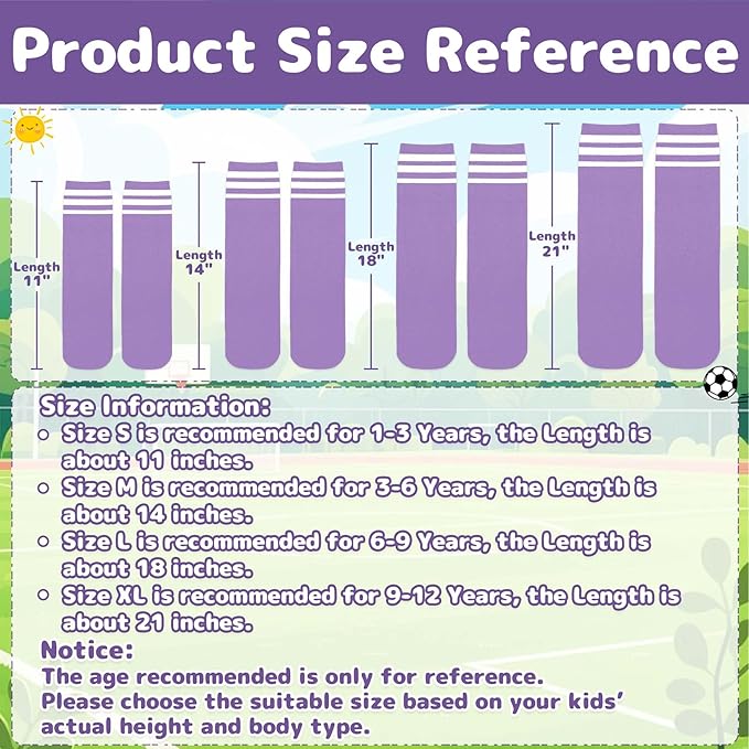 Olreco Toddler Soccer Socks Kids Baseball Socks Youth Softball Sock for Girls Boys Football Sock Boys Athletic Accessories