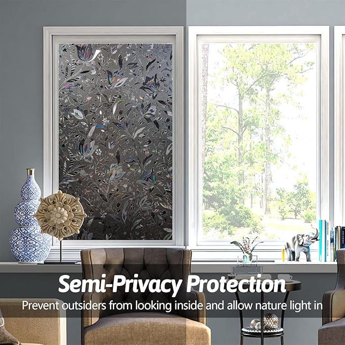 NINETREX Window Privacy Film, Decorative Window Film Frosted, Stained Glass - Image 4
