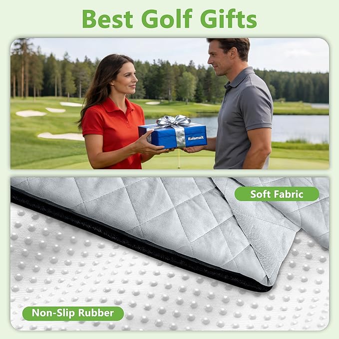 Golf Cart Seat Covers,Golf Cart Seat Towel Blanket,Soft Plush Golf Cart Seat Cover Fits for EZGO, Club Car, Yamaha and More,Golf Cart Accessories,Golf Gifts for Men（Gary）
