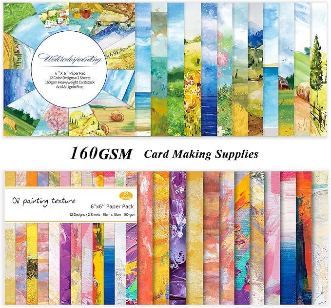 48 Sheets 24 Designs Scrapbook Paper Pad, Scrapbooking DIY Decorative - Image 2