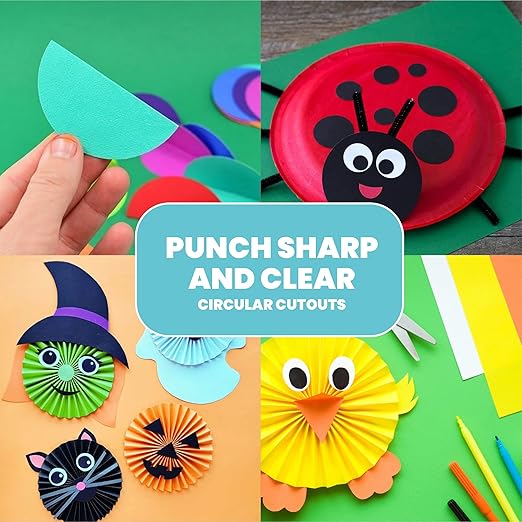 BearBoss 5 Circle Paper Punch, Handmade Scrapbook Paper Puncher, Different Size - Image 7