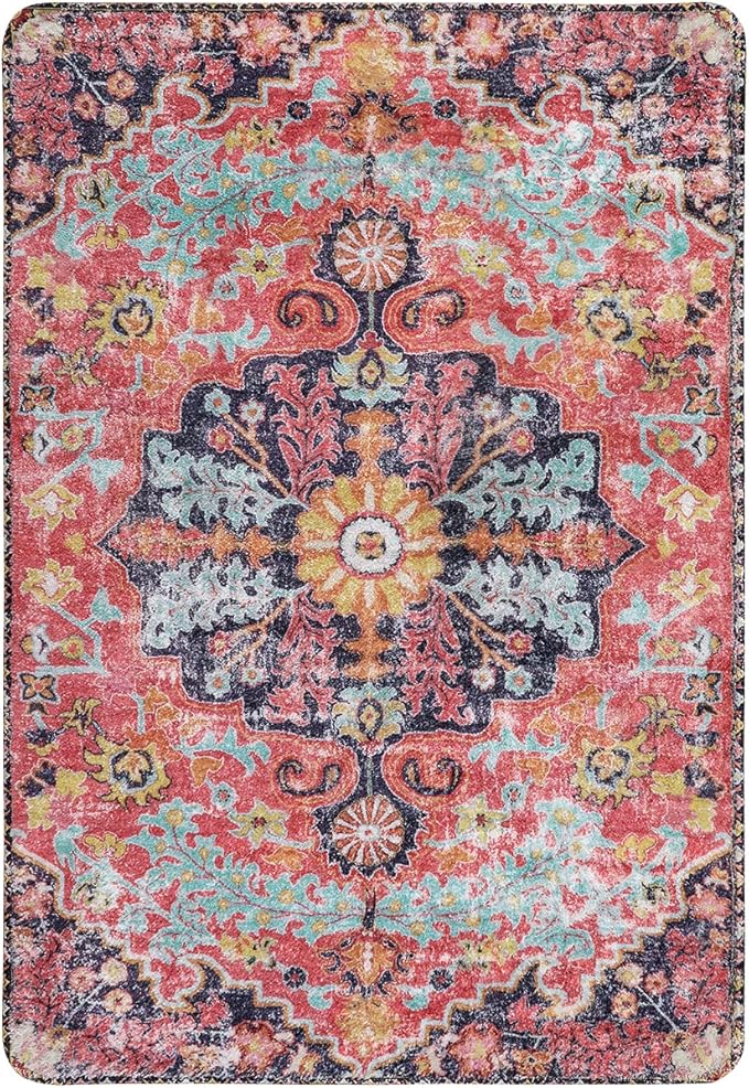 Lahome Bohemian Floral Medallion Area Rug - Image 9
