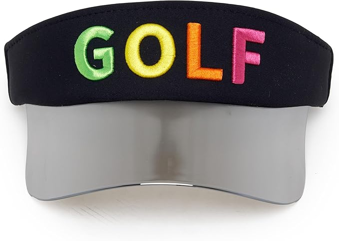 Funky Junque Women's UV 50 Adjustable Sun Visor - Golf Tennis Pickleball - Sports Themes Solid Colors Easter Pastels