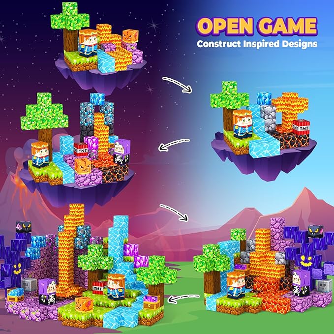 Magnetic Blocks, Kids Magnetic Building Cubes Toys - Image 2
