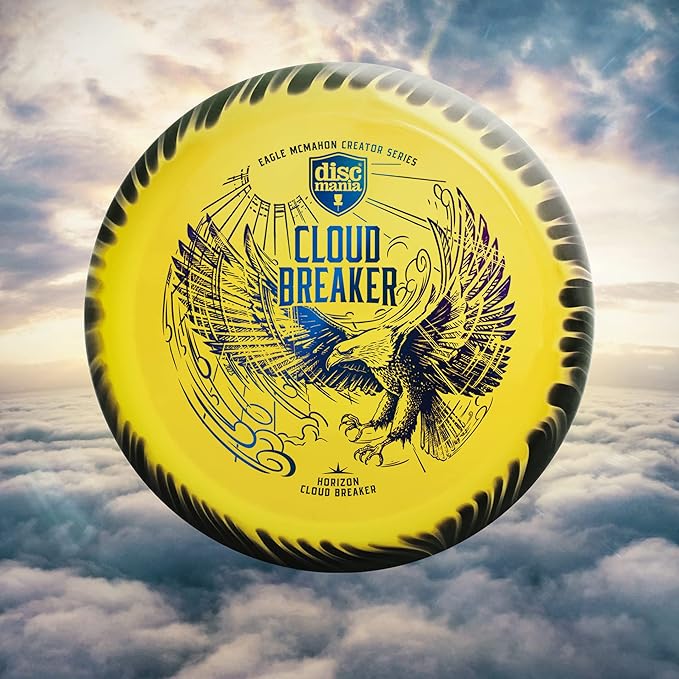 Discmania Eagle McMahon Creator Series Horizon Cloud Breaker 173-176g – Eagle McMahon Cloudbreaker 2023 Disc Golf Distance Driver (Black/Yellow)