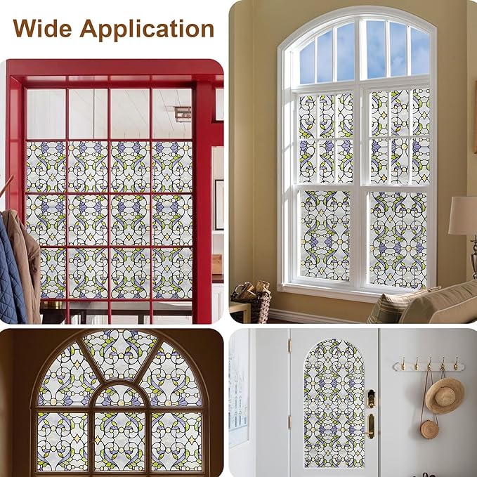 3D Stained Glass Window Film, Decorative Window Privacy Film - Image 6