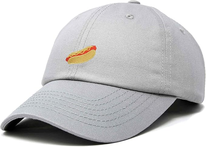 DALIX Hot Dog Hat Embroidered Mens Womens Baseball Cap
