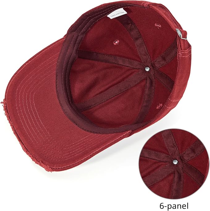 Komorebi Baseball Cap Women Men Vintage Washed Distressed Hats Adjusted Cotton Dad Hat Adjustable Trucker Headwear
