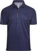 Damipow Premium Golf Shirts for Men Dry Fit Performance Polo Short Sleeve Collared Shirt