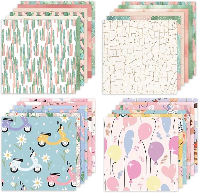 48 Sheets 24 Designs Scrapbook Paper Pad, Scrapbooking DIY Decorative - Image 5