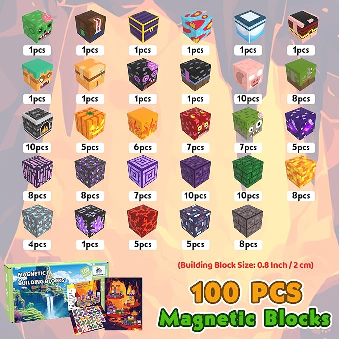 100 PCS Magnetic Blocks - Image 2