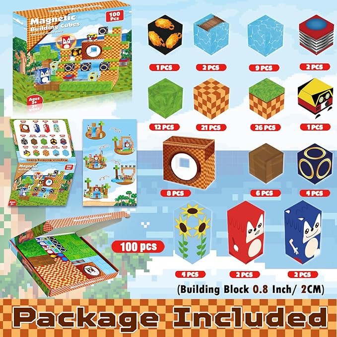 Magnetic Blocks, STEM Building Game Montessori Sensory Toys - Image 2